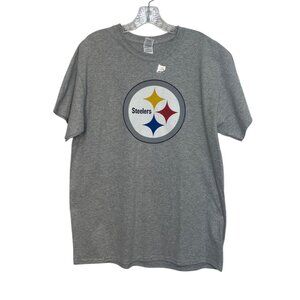 Pittsburgh Steelers Bud Light Tshirt Mens Large Gray NFL Merchandise Fanwear